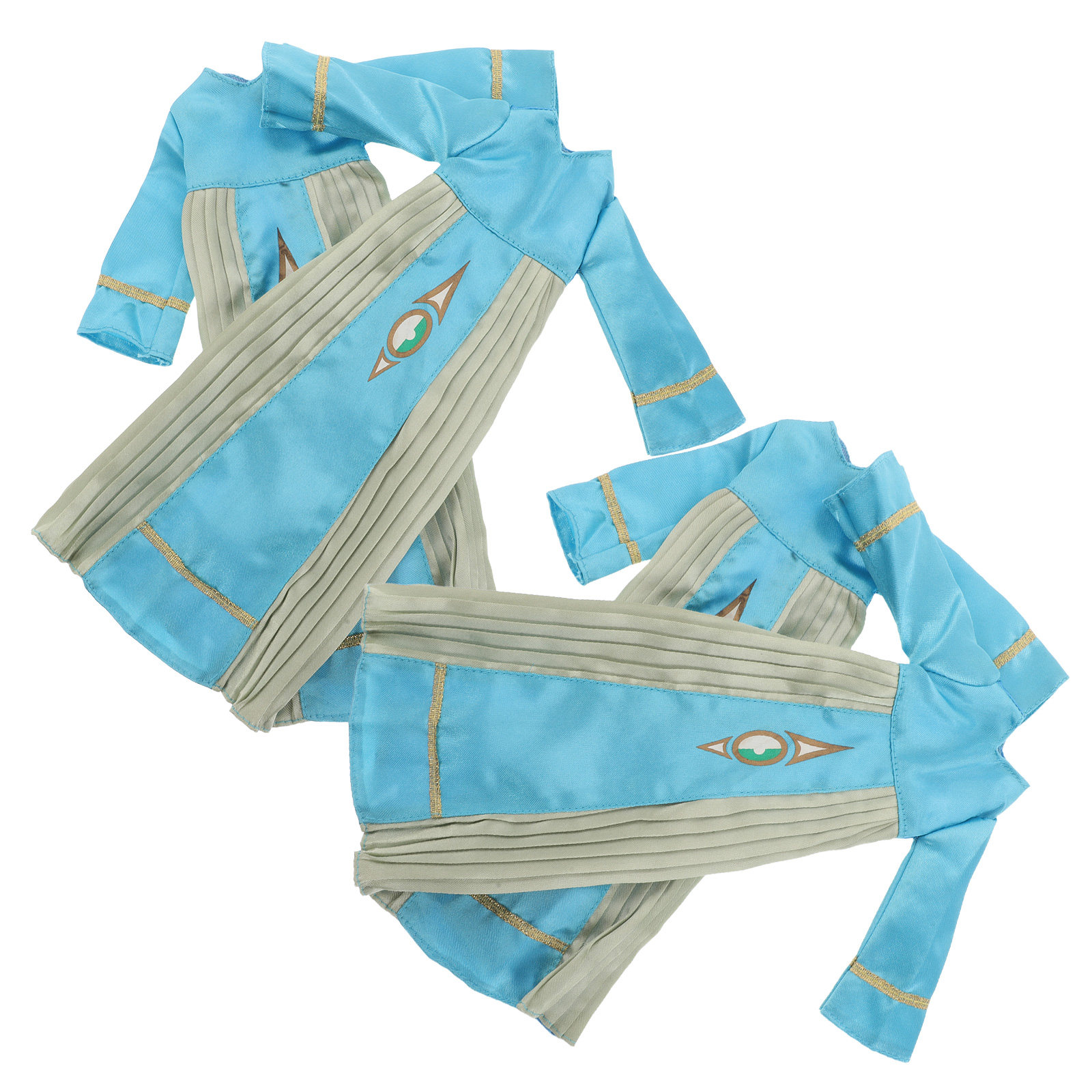 Baby Clothing Wardrobe - 4-teiliges islamisches Thobe-Roben-Set, babyblaues muslimisches Kleid